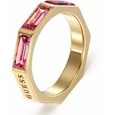 Guess Slušivý prsteň s ružovými kubickými zirkónmi JUBR03174JWYGFC 54 mm Guess Slušivý prsteň s ružovými kubickými zirkónmi JUBR03174JWYGFC 54 mm