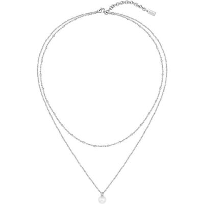 Hugo Boss Krásny dvojitý náhrdelník so syntetickou perlou Cora 1580269 Hugo Boss Krásny dvojitý náhrdelník so syntetickou perlou Cora 1580269