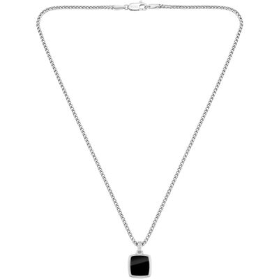 Hugo Boss Módny oceľový náhrdleník s onyxom Odell 1580648 Hugo Boss Módny oceľový náhrdleník s onyxom Odell 1580648