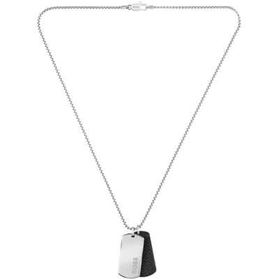 Hugo Boss Oceľový náhrdelník Vojenské známky Devon 1580760 Hugo Boss Oceľový náhrdelník Vojenské známky Devon 1580760