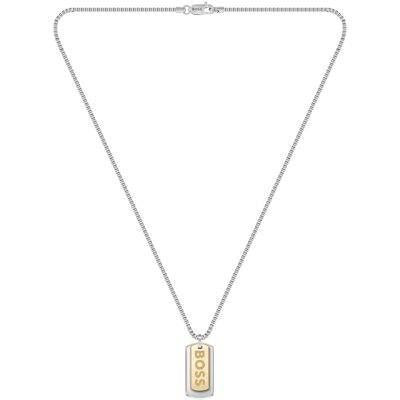 Hugo Boss Pánsky bicolor náhrdelník Vojenské známky Devon 1580576 Hugo Boss Pánsky bicolor náhrdelník Vojenské známky Devon 1580576