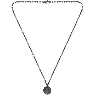 Hugo Boss Pánsky čierny náhrdelník z ocele Double B 1580762 Hugo Boss Pánsky čierny náhrdelník z ocele Double B 1580762
