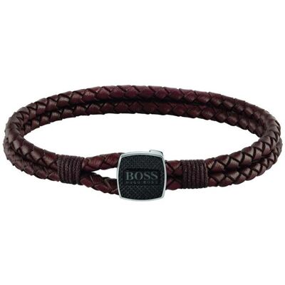 Hugo Boss Štýlový náramok z hnedej kože 1580048 17,5 cm Hugo Boss Štýlový náramok z hnedej kože 1580048 17,5 cm