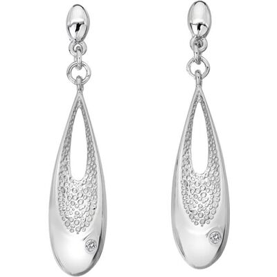 Hot Diamonds Nežné strieborné náušnice s diamantmi Quest DE648 Hot Diamonds Nežné strieborné náušnice s diamantmi Quest DE648