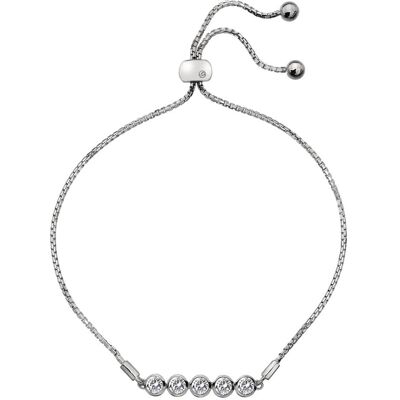 Hot Diamonds Nežný strieborný náramok s topaz a pravým diamantom Willow DL581 Hot Diamonds Nežný strieborný náramok s topaz a pravým diamantom Willow DL581