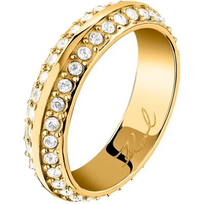 Karl Lagerfeld Pozlátený dámsky prsteň s kryštálmi Bond Pave KLBJY11 58 mm Karl Lagerfeld Pozlátený dámsky prsteň s kryštálmi Bond Pave KLBJY11 58 mm