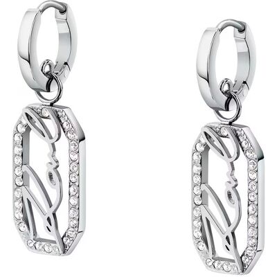 Karl Lagerfeld Fashion visiace náušnice z ocele Crystals KLAYC46 Karl Lagerfeld Fashion visiace náušnice z ocele Crystals KLAYC46