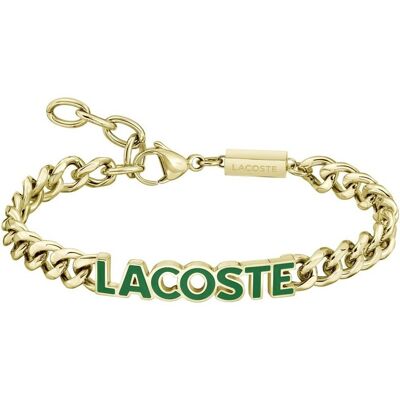 Lacoste Pozlátený pánsky náramok z ocele Script 2040477 Lacoste Pozlátený pánsky náramok z ocele Script 2040477