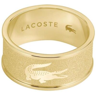 Lacoste Štýlový pozlátený prsteň pre mužov Backhand 2040486 62 mm Lacoste Štýlový pozlátený prsteň pre mužov Backhand 2040486 62 mm