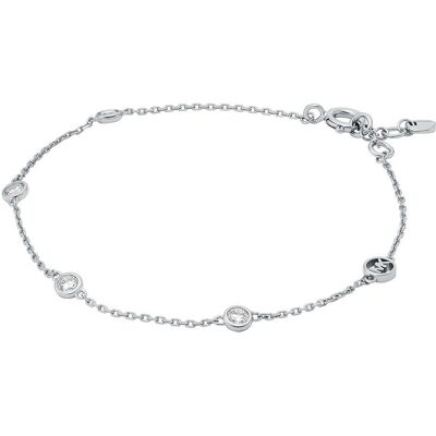 Michael Kors Elegantný strieborný náramok so zirkónmi Brilliance Kors MKC1716CZ040 Michael Kors Elegantný strieborný náramok so zirkónmi Brilliance Kors MKC1716CZ040