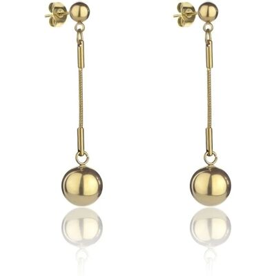 Marc Malone Pozlátené visiace náušnice Amanda Gold Earrings MCE24002G Marc Malone Pozlátené visiace náušnice Amanda Gold Earrings MCE24002G
