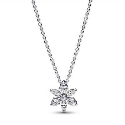 Pandora Blyštivý náhrdelník zo striebra Kvet Timeless 392387C01-45 Pandora Blyštivý náhrdelník zo striebra Kvet Timeless 392387C01-45