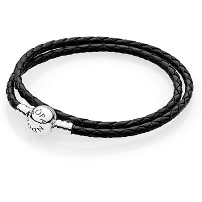 Pandora Dvojitý kožený náramok 590745CBK-D 35 cm Pandora Dvojitý kožený náramok 590745CBK-D 35 cm