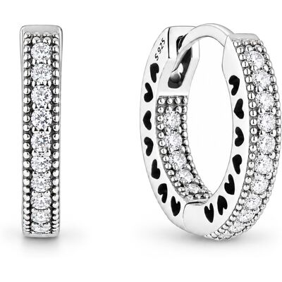 Pandora Kruhové náušnice s kryštálmi 296317CZ Pandora Kruhové náušnice s kryštálmi 296317CZ
