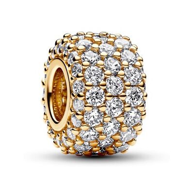 Pandora Pozlátená korálka s kubickými zirkónmi Shine Moments 762820C01 Pandora Pozlátená korálka s kubickými zirkónmi Shine Moments 762820C01