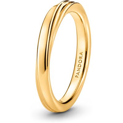 Pandora Pozlátený vlnitý prsteň Shine Essence 163888C00 58 mm Pandora Pozlátený vlnitý prsteň Shine Essence 163888C00 58 mm