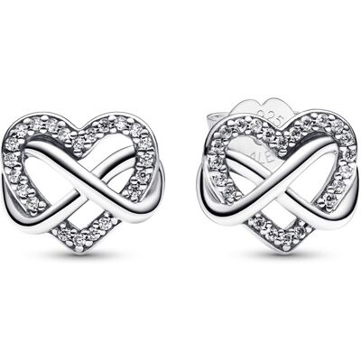 Pandora Romantické strieborné náušnice v tvare sŕdc 292667C01 Pandora Romantické strieborné náušnice v tvare sŕdc 292667C01