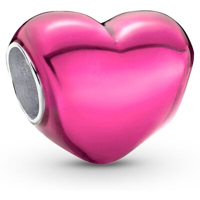 Pandora Romantická korálka Metalické ružové srdce Moments 793337C03 Pandora Romantická korálka Metalické ružové srdce Moments 793337C03