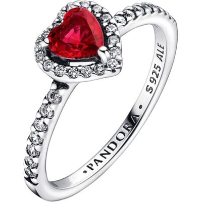 Pandora Strieborný prsteň s červeným kryštálom Timeless 198421C02 50 mm Pandora Strieborný prsteň s červeným kryštálom Timeless 198421C02 50 mm