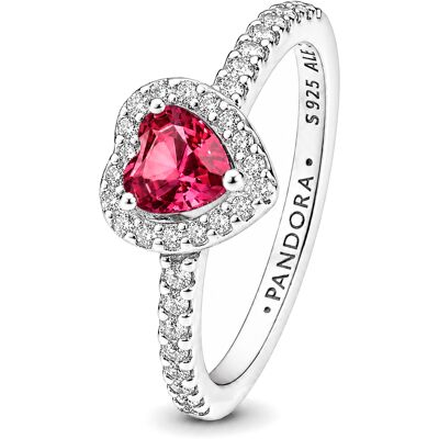 Pandora Romantický strieborný prsteň s ružovým srdcom Timeless 198421C03 52 mm Pandora Romantický strieborný prsteň s ružovým srdcom Timeless 198421C03 52 mm