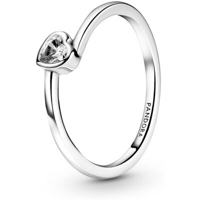 Pandora Romantický strieborný prsteň so srdiečkom People 199267C02 52 mm Pandora Romantický strieborný prsteň so srdiečkom People 199267C02 52 mm