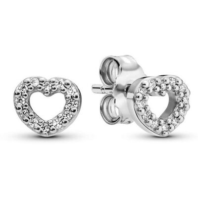 Pandora Strieborné náušnice srdiečka Timeless 290528CZ Pandora Strieborné náušnice srdiečka Timeless 290528CZ