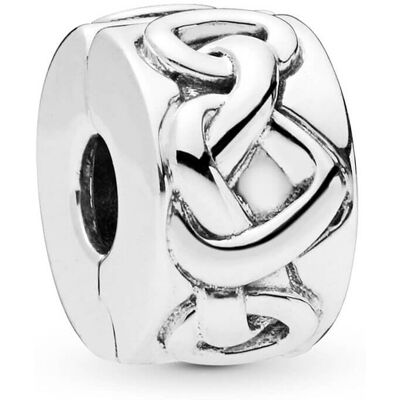 Pandora Strieborný klip Prepletené srdcia Moments 798035 Pandora Strieborný klip Prepletené srdcia Moments 798035