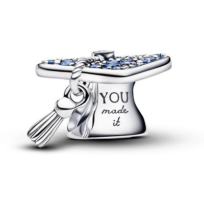 Pandora Strieborná korálka Promočná čiapka Moments 794461C01 Pandora Strieborná korálka Promočná čiapka Moments 794461C01