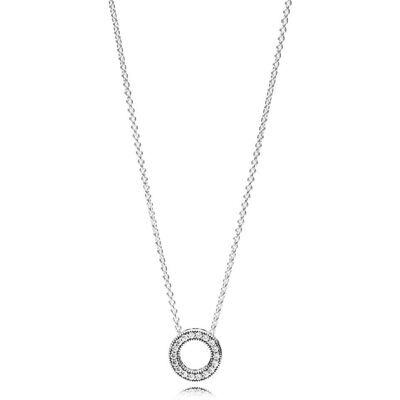 Pandora Strieborný náhrdelník s trblietavým príveskom 397436SK-45 Pandora Strieborný náhrdelník s trblietavým príveskom 397436SK-45