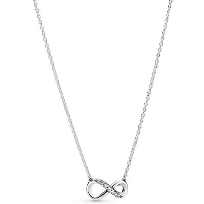 Pandora Strieborný náhrdelník Trblietavé nekonečno 398821C01-50 Pandora Strieborný náhrdelník Trblietavé nekonečno 398821C01-50