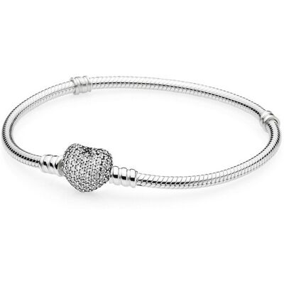 Pandora Strieborný náramok s trblietajúcim srdcom Moments 590727CZ 18 cm Pandora Strieborný náramok s trblietajúcim srdcom Moments 590727CZ 18 cm