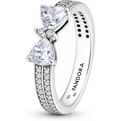 Pandora Strieborný prsteň Trblietavá mašlička Timeless 193552C01 50 mm Pandora Strieborný prsteň Trblietavá mašlička Timeless 193552C01 50 mm