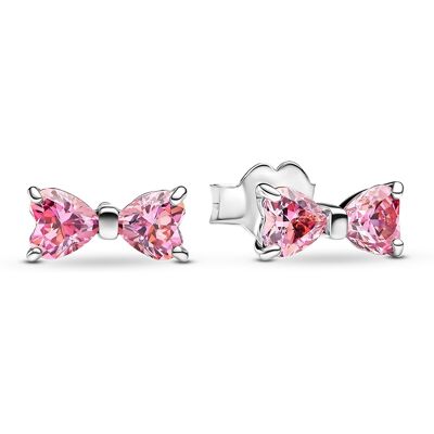Pandora Trblietavé náušnice zo striebra mašličky Timeless 293505C01 Pandora Trblietavé náušnice zo striebra mašličky Timeless 293505C01