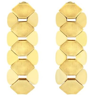 BREIL Extravagantné pozlátené náušnice Hexagonia TJ3636 BREIL Extravagantné pozlátené náušnice Hexagonia TJ3636