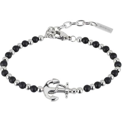 BREIL Štýlový korálkový náramok s kotvou Black Onyx TJ2407 BREIL Štýlový korálkový náramok s kotvou Black Onyx TJ2407