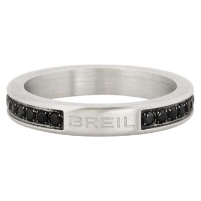 BREIL Štýlový oceľový prsteň so zirkónmi Light Row TJ336 60 mm BREIL Štýlový oceľový prsteň so zirkónmi Light Row TJ336 60 mm