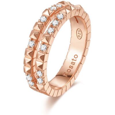 Rosato Originálne bronzový prsteň so zirkónmi cubic RZA014 54 mm Rosato Originálne bronzový prsteň so zirkónmi cubic RZA014 54 mm