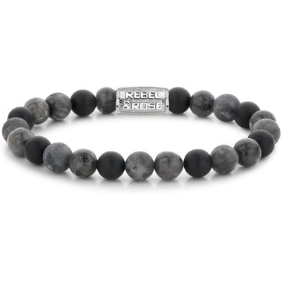 Rebel&Rose Obrúbený náramok Grey Rocks RR-80069-S 16,5 cm - S Rebel&Rose Obrúbený náramok Grey Rocks RR-80069-S 16,5 cm - S