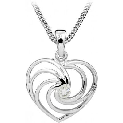 Silver Cat Romantický srdiečkový náhrdelník so zirkónom SC408 Silver Cat Romantický srdiečkový náhrdelník so zirkónom SC408