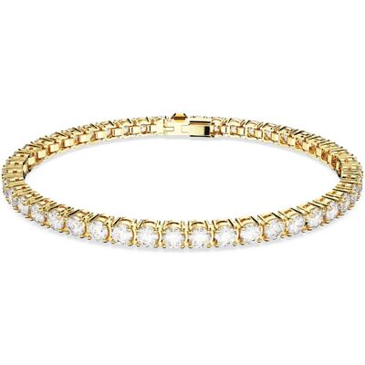 Swarovski Nadčasový pozlátený náramok so zirkónmi Matrix Tennis 5657662 19 cm Swarovski Nadčasový pozlátený náramok so zirkónmi Matrix Tennis 5657662 19 cm