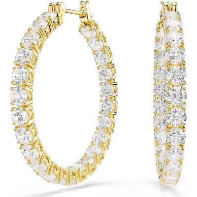 Swarovski Pozlátené kruhové náušnice so zirkónmi Matrix 5750620 Swarovski Pozlátené kruhové náušnice so zirkónmi Matrix 5750620