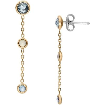 Skagen Visiace pozlátené náušnice Sofie Sea Glass SKJ1892710 Skagen Visiace pozlátené náušnice Sofie Sea Glass SKJ1892710