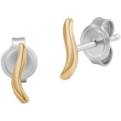 Skagen Minimalistické pozlátené náušnice Wave SKJ1782710 Skagen Minimalistické pozlátené náušnice Wave SKJ1782710