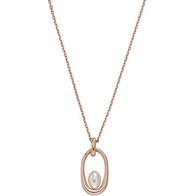 Skagen Nadčasový bronzový náhrdelník s perlou Agnethe SKJ1749791 Skagen Nadčasový bronzový náhrdelník s perlou Agnethe SKJ1749791