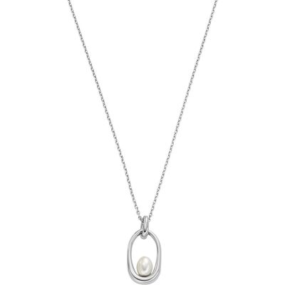 Skagen Nadčasový oceľový náhrdelník s perlou Agnethe SKJ1796040 Skagen Nadčasový oceľový náhrdelník s perlou Agnethe SKJ1796040