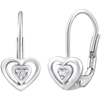 Silvego Srdiečkové strieborné náušnice so zirkónmi Swarovski SILVEGO70536Z Silvego Srdiečkové strieborné náušnice so zirkónmi Swarovski SILVEGO70536Z