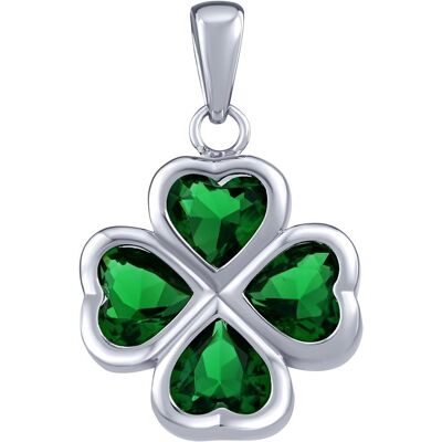 Silvego Strieborný prívesok štvorlístok so zelenými Brilliance Zirconia JJJP0085P Silvego Strieborný prívesok štvorlístok so zelenými Brilliance Zirconia JJJP0085P
