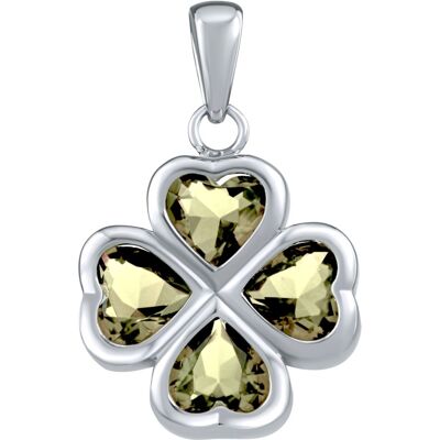 Silvego Strieborný prívesok štvorlístok svetlo zelenými Brilliance Zirconia JJJP0085PLG Silvego Strieborný prívesok štvorlístok svetlo zelenými Brilliance Zirconia JJJP0085PLG