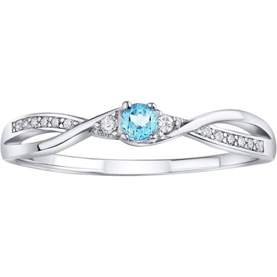Silvego Strieborný prsteň s modrým Topazom a Brilliance Zirconia JJJR1100TS 56 mm Silvego Strieborný prsteň s modrým Topazom a Brilliance Zirconia JJJR1100TS 56 mm