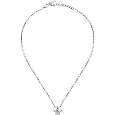 Trussardi Oceľový náhrdelník so zirkónmi T-Logo TJAXC13 (retiazka, prívesok) Trussardi Oceľový náhrdelník so zirkónmi T-Logo TJAXC13 (retiazka, prívesok)